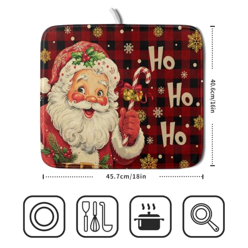 16"x18" Christmas Dish Drying Mat (18" x 16")