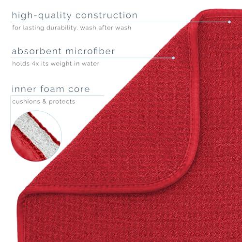 Dish Drying Mat (Red / 18" x 24")