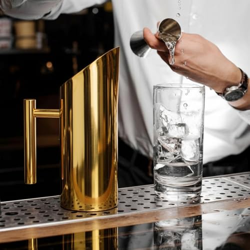 3 Pack 35 Oz 1.0 L Stainless Steel Water Pitcher (35 oz / Gold)