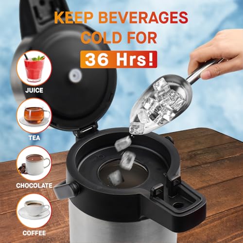 Airpot Coffee Dispenser with Pump (169 Ounces / 1 Pack)