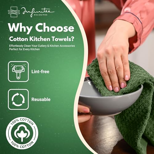 Kitchen Towels (Sturdy Green / 15 x 25)