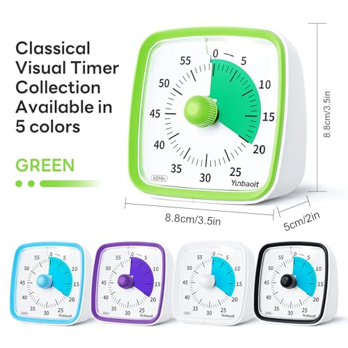 Visual Timer with Night Light (Light Green)