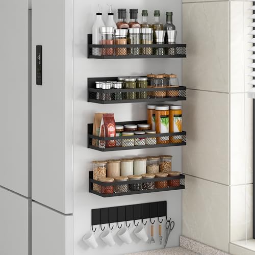 5 Pack Strong Magnetic Spice Rack for Refrigerator on Oven (5 PACK)