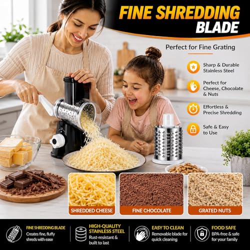 Rotary Cheese Grater with Handle