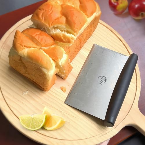 Stainless Steel Dough Bench Scraper & Chopper (Black)