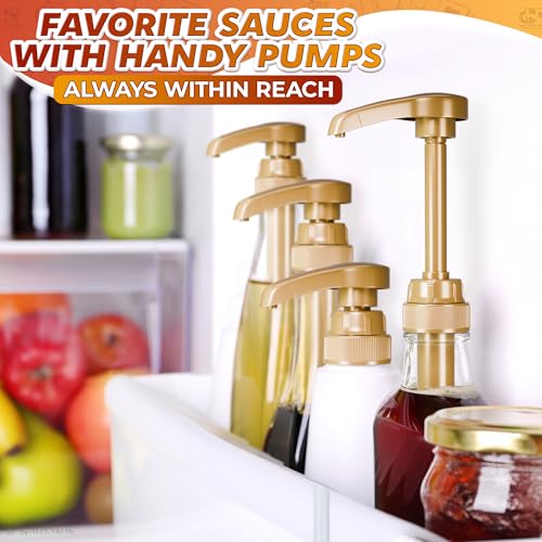 4 Pcs Coffee Syrup Pump (Gold 4-pack)