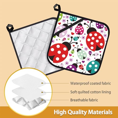 Ladybug Flower Pot Holder Set of 2 (Ladybug Flower)