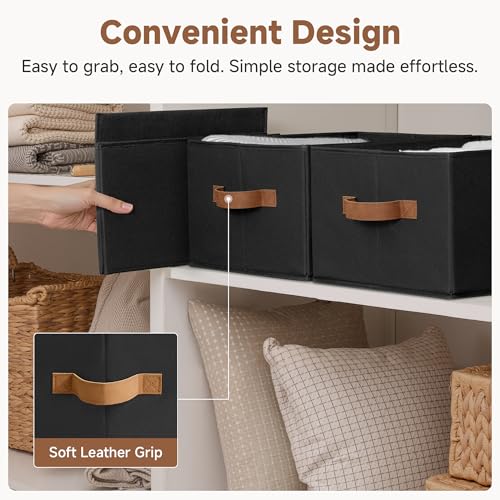 Closet Storage Bins (Large / Black)