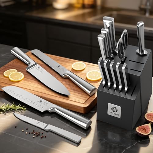 15 Piece Knife Block Set Built (Black)