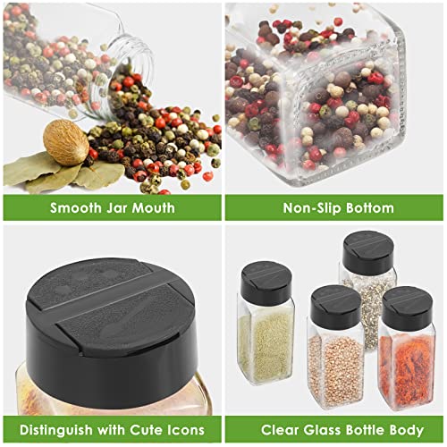 12 Pack Glass Spice Jars with Labels