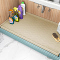 Under Sink Mats for Kitchen Waterproof 22" x 22" (Beige / 22"W x 22"L)