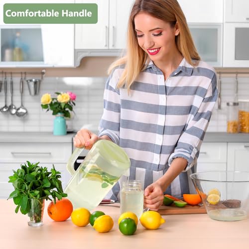 1 Gallon Clear Plastic Pitcher with Lid (135.3 Ounces)