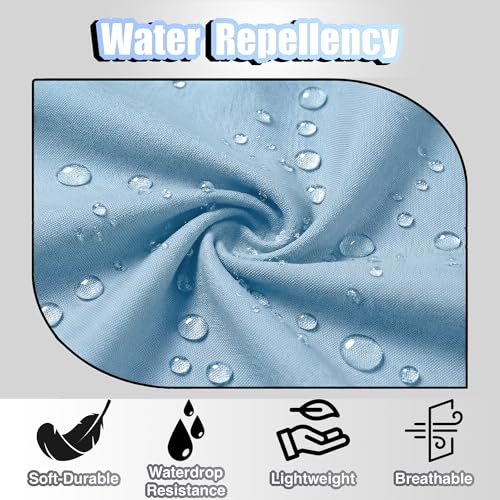Kitchen Apron for Women & Men Waterdrop Resistant (1 Pack - Light Blue)