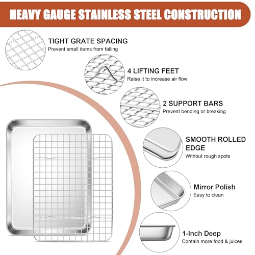 Baking Sheet with Wire Rack Set (10.5"x8")