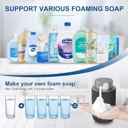 Ceramic Foaming Soap Dispenser (Matte Grey Silver)