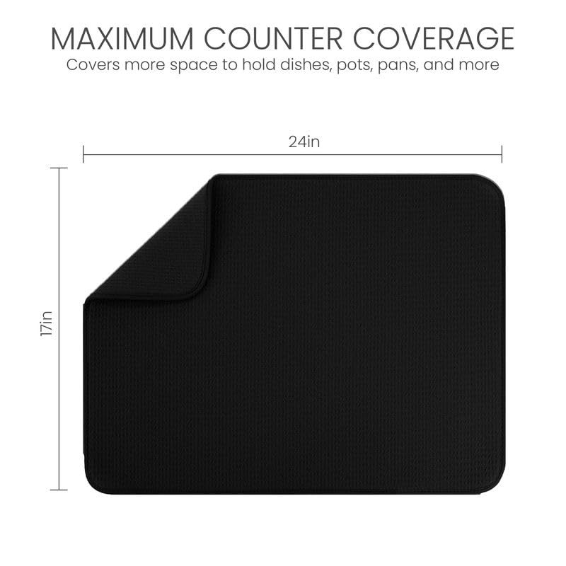 Dish Drying Mat (Black / 17" x 24")