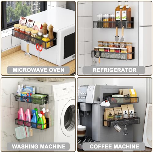 Magnetic Spice Rack for Refrigerator (4 Pack)