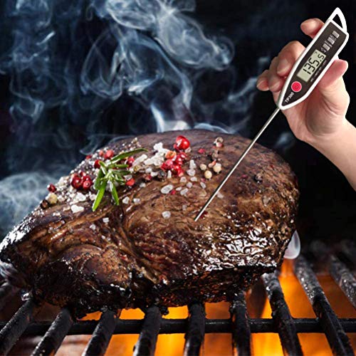 Digital Meat Food Thermometer for Candy Candle Milk BBQCooking Kitchen BBQ (23.1 x 2.5 x 1.5 cm)