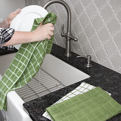 Premium 3 Pack Kitchen Towel & 6 (Cactus Green / 9-Pack Bundle)