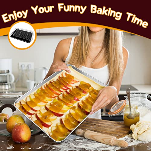 Stainless Steel Baking Sheet with Rack Set for Cookie (17.5 Inch)