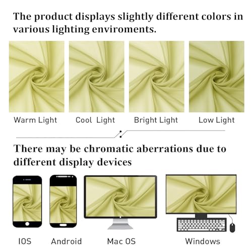 Lemon Sheer Curtains 96 Inches Long 2 Panels (Lemon / 42"W x 96"L (Pack of 2))