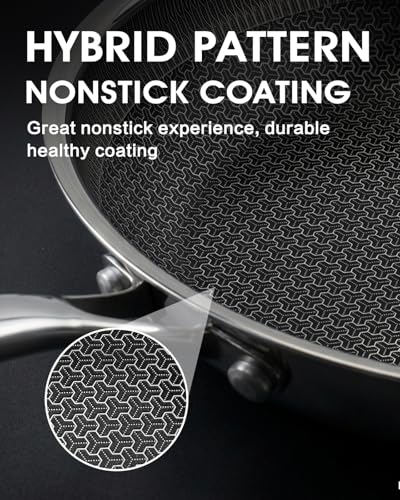 Stainless Steel Non Stick Frying Pan with Lid (Stainless Steel)