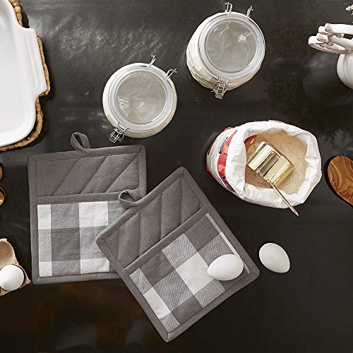 Buffalo Check Kitchen Collection (Potholder / Gray & White)
