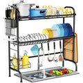 3 Tier Over The Sink Dish Drying Rack (3 Tier,black)