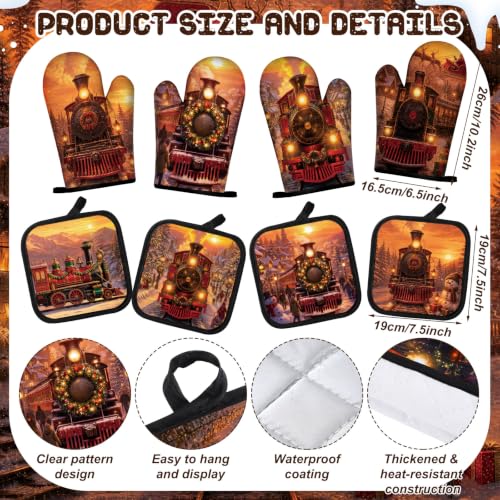12 Pcs Vintage Christmas Train Kitchen Accessories Set (Christmas Train)