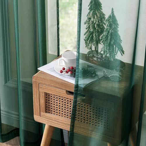 Hunter Green Sheer Curtains 54 X 90 Inches (Hunter Green / 54"W x 90"L (Pack of 2))