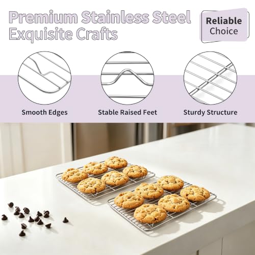 Stainless Steel Toaster Oven Pan with Rack Set (10.5'' x 8'' x 1'')