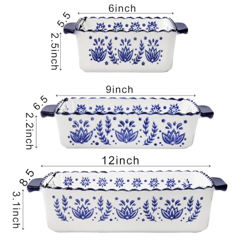 3 Pack Porcelain Bakeware Set