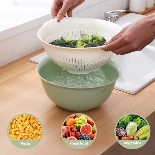 Colander Bowl Set of 2 (Green (2.2+3.2Qt))