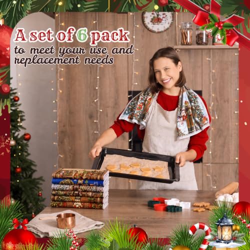 6 Pcs Christmas Kitchen Towels (Nutcracker)