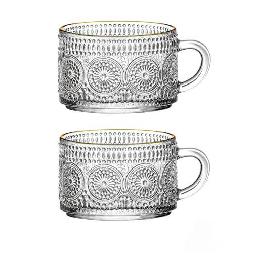 Vintage Glass Coffee Mugs (Golden Coffee GLass)