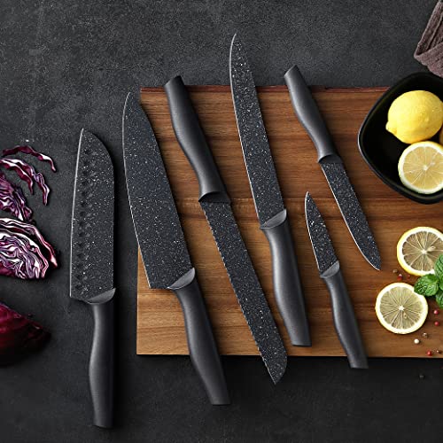 Kitchen Knife Set 12 PC Chef Knife Set Black (Black / 12-Piece)