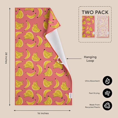 Waffle Kitchen Towel Set of 2 (Banana Joy)