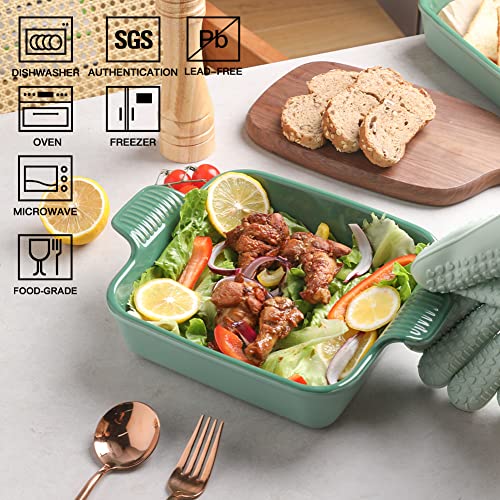 Sweejar Ceramic Baking Dish (Light Green / Square 9IN)