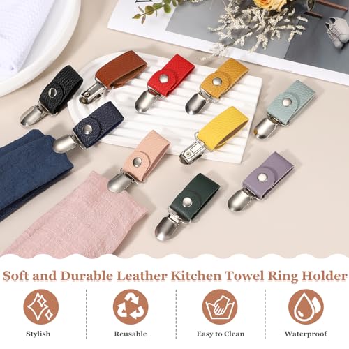 4 Pcs Towel Ring Holder with Clip (Pink)