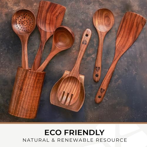 Wooden Utensil Set (8 Pcs)