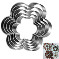 Flower Cookie Cutter Set Pack of 5 Stainless Steel Sandwich Cutter (C-Flower)