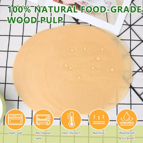 220pcs 6 Inch Parchment Paper Rounds for Cake Pan (6inch-220pcs / Unbleached)