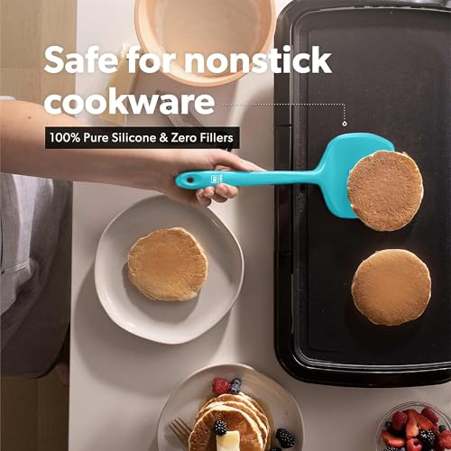 DI ORO Silicone Turner Spatula Set (Teal)