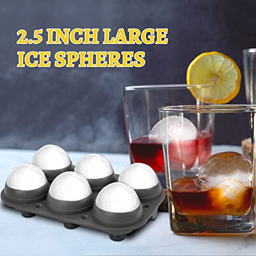 Premium Ice Tray Combo (Gray / 6 Sphere/8 Cube)