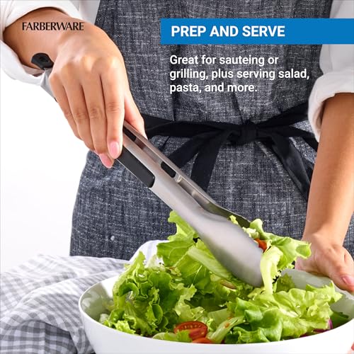 Pro 12 Inch Stainless Steel Locking Kitchen Tongs