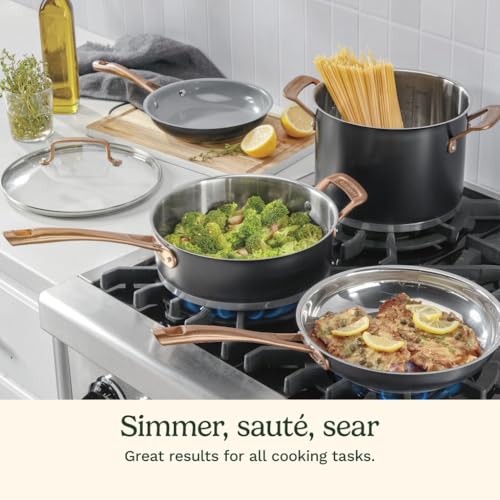 11 Piece Matte Black Elegance Cookware Set