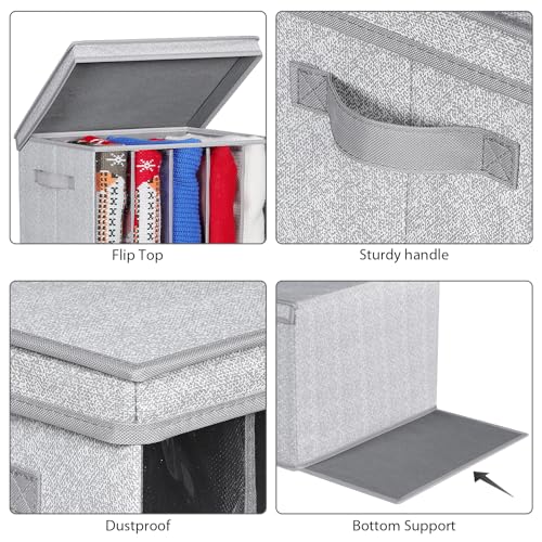 Sweater Organizers Clothes Organizer for Closet (Grey Pattern)
