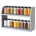 2 Tier Bamboo Spice Rack (Grey / 2 Tier)