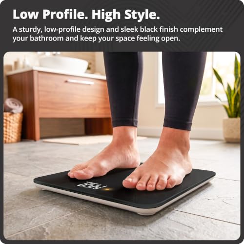 AccuCheck Digital Bathroom Scale for Body Weight (Onyx Black)