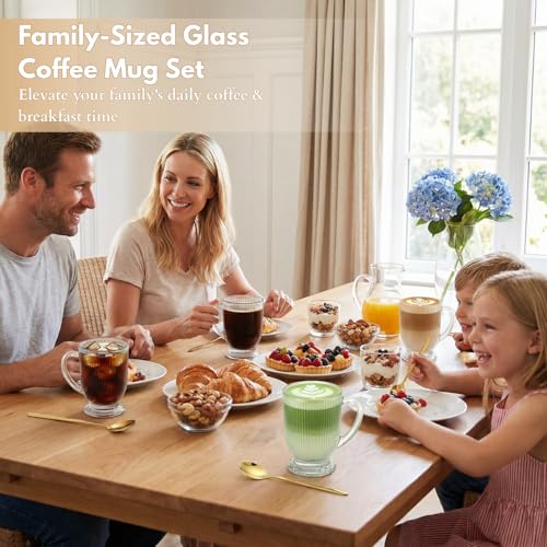 Clear Glass Coffee Mugs Set of 4 (Clear / Set of 4)
